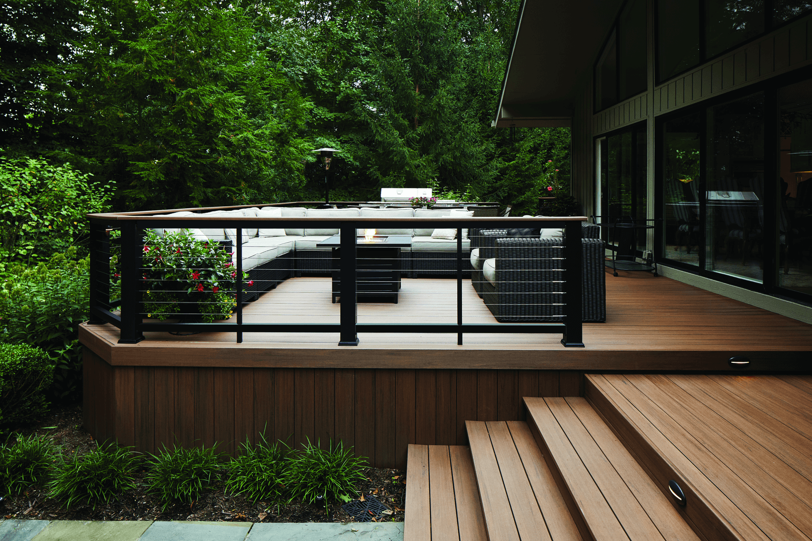 outdoor deck area in the humid nashville weather with proper underdeck drainage system from deck supply of nashville